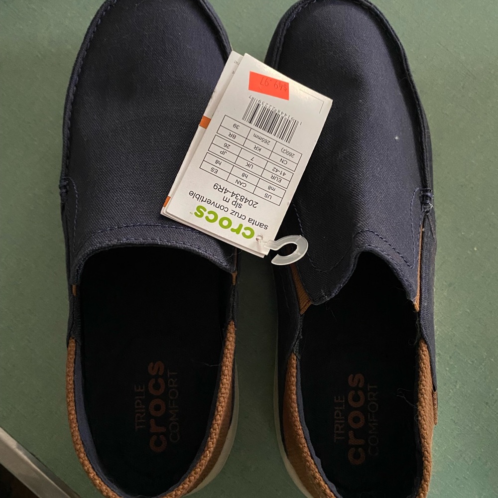 NWT MENS CROC SLIP ONS
